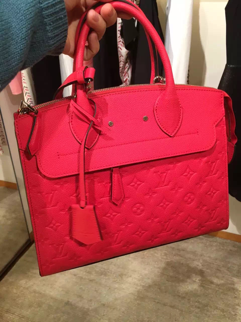 Real Louis Vuitton Pont Neuf MM Bag M41752 Poppy